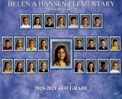 Greta CF Hansen 4th Grade Class Photo